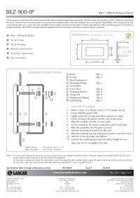 Thumbnail of document Data Sheet - BEZ 900-IP Bezel